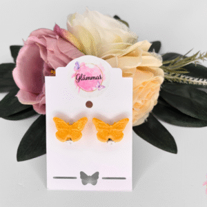 Klõpsuga kõrvarõngad Glammy Kollane