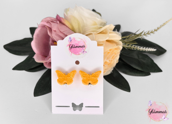 Klõpsuga kõrvarõngad Glammy Kollane